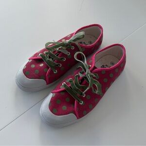 Polka Dot Kids Sneakers - Pink and Green
